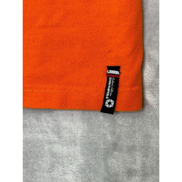 Southpole Polo Shirt Mens XL Orange Short Sleeve Authentic Collection Logo Vtg - Picture 4 of 10